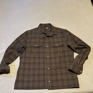 Murano Brown Plaid Shirt Jacket